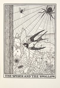 The Spider and the Swallow, de Fontaine Fables, pub. 1905 de Percy J. Billingshurst