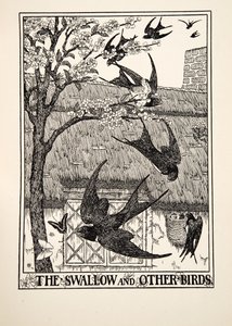 A andorinha e outras aves, de cem fábulas de Esopo, pub.1903