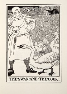 O Cisne e o Cozinheiro, de Fontaine Fables, pub. 1905 de Percy J. Billingshurst