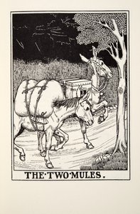The Two Mules, de Fontaine Fables, pub. 1905