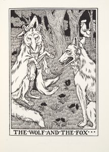 O Lobo e a Raposa, de Fontaine Fables, pub. 1905