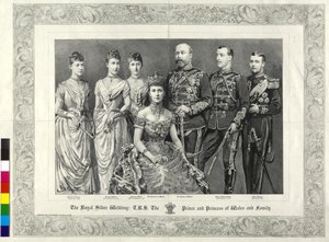 O mais tarde Rei de Inglaterra Família real britânica 1888 de Percy Macquoid