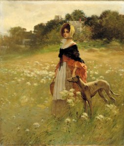 Menina e cão de Percy Moran