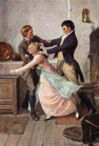 Ilustração para Wuthering Heights por Emily Bronte (lito colorido)