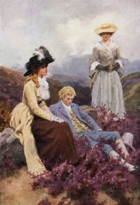 Ilustração para Wuthering Heights por Emily Bronte (lito colorido)