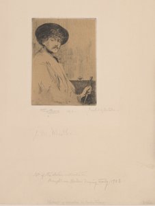 Depois do arranjo de Whistler em cinza: retrato do pintor, 1874. de Percy Thomas