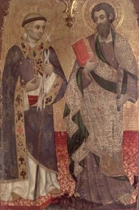 Detalhe de São Bartolomeu e São Bernardo de Clairvaux do Altar do Convento de São Domingos de Manresa