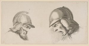 Duas cabeças de velhos soldados, depois de 1641. de Peregrine Lovell