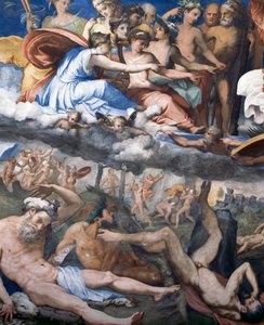 Queda de gigantes ou Júpiter atirando relâmpagos contra gigantes rebeldes