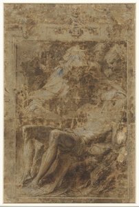 Lamentação por Maria e as mulheres de Perino del Vaga (possibly)