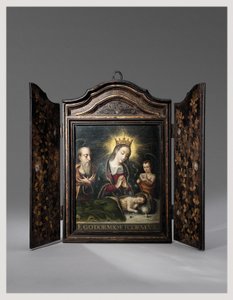 Um santuário cristão portátil (Seigan) encomendado pelos jesuítas portugueses (óleo sobre cobre na caixa)