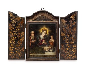 Um santuário cristão portátil (Seigan) encomendado pelos jesuítas portugueses (óleo sobre cobre na caixa)