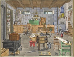 Porão da Casa Urbana, 1910 de Perkins Harnly