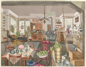 Cozinha e Sala de Jantar Semi-Rural, 1910, 19351942.