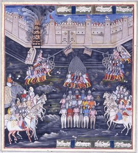 Um cerco, meados do século XIX de Persian School