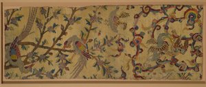 Fragmento de tapete de anjo (lã e pilha de seda) de Persian School
