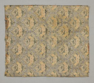 Fragmento, repetição ogival floral de Persian School