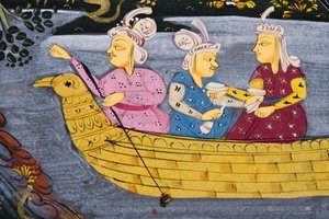 Cena de caça (wc opaca sobre papel) (detalhe de 272918) de Persian School