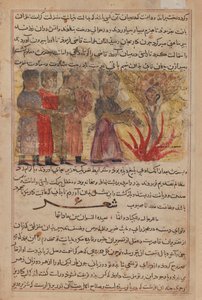 Pintura em miniatura de Kalila wa Dimna (tinta & wc opaco no papel) de Persian School