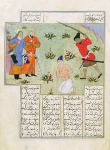 Senhora C-822 Uma execução, de "Shah-Nameh, ou A Epopeia dos Reis", de Ferdosi (940-1021) (guache sobre papel) de Persian School
