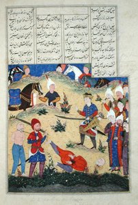 D-184 fol.208b A decapitação do sonho do Afrasiab, ilustração do 
