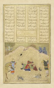 Persa 239 fol.190b B Zhan mata H m n, ilustração do Shahnama (Livro dos Reis), de Abul-Qasim Mansur Firdawsi (c.934-c.1020), 1444 de Persian School