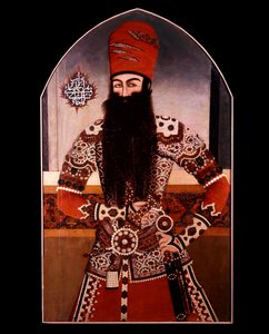 Arte Persa: "Retrato de Mohamed Ali Shah (Mohammad Ali Shah Qajar) (1872-1925) Pintura anónima. Colecção privada do século XIX de Persian School