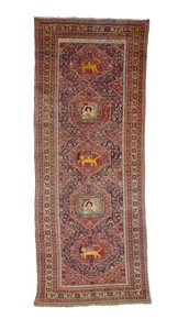 Tapete da galeria de Senneh, Pérsia Ocidental, 1837 de Persian School