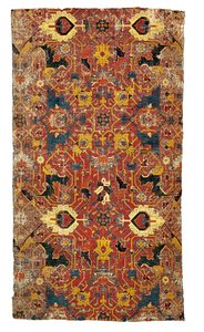 Fragmento de tapete de medalhão de Tabriz, Pérsia do Noroeste de Persian School