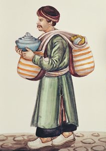 O comerciante de cerâmica (wc no papel) de Persian School