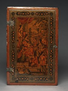 Kit de ferramentas retratando a Sagrada Família, c.1830 (meios mistos) de Persian School