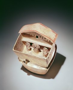 Casa com habitantes, Recuay Culture (ceramic) de Peruvian School