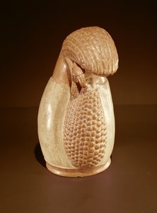Navio de cerâmica inca em forma de espiga de milho (cerâmica)