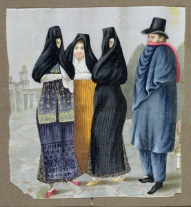 Nas ruas de Lima, c.1820 (wc no papel de miolo) de Peruvian School