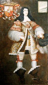 Retrato de Dom Tomas Castro Chaves y Madondoa (óleo sobre tela) de Peruvian School