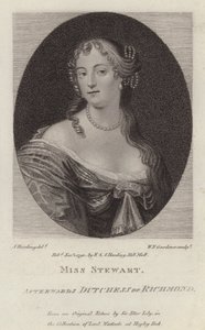 Frances Stewart, Duquesa de Richmond (gravura) de Peter (after) Lely