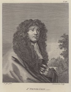 Sir Peter Lely, artista inglês (gravura) de Peter (after) Lely