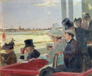 Corrida de cavalos, 1902 (óleo sobre madeira)