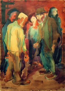Agricultores em Arrode de Peter August Böckstiegel