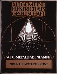 Cartaz de publicidade para a General Electric Company [AEG] 1910