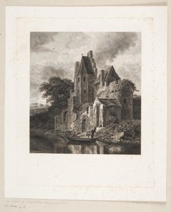 Ruína do castelo por um rio