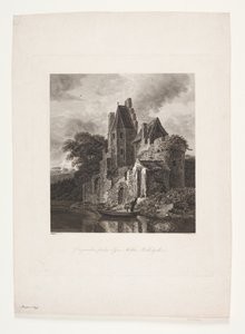 Ruína do castelo por um rio