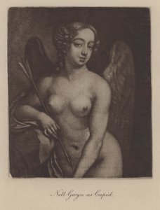 Nell Gwyn como Cupido (mezzotint)