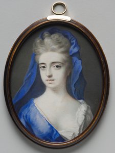 Retrato de uma mulher de azul, c. 1700