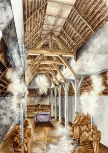 Lindisfarne Priory, c652AD, c1990-2010 de Peter Dunn