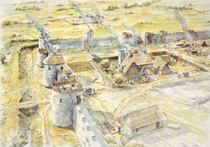 Castelo de Portchester, final do século 10, c1990-2010