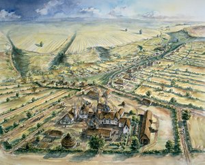 Wharram Percy Medieval Village, final do século XII, c1990-2010