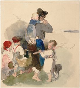 Crianças a caminho do trabalho no campo, c. 1840