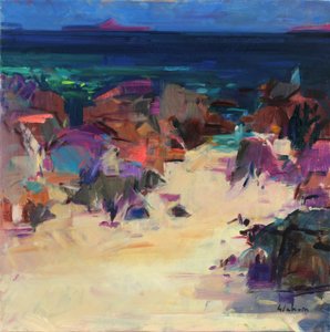 Iona to Bac Mor, 2021 (óleo sobre tela) de Peter Graham (Contemporary)