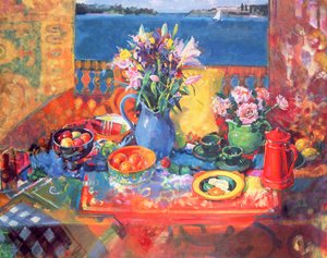 A mesa de varanda